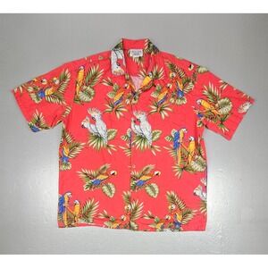 Vintage Pacific Legend Hawaiian Shirt Mens XL Red USA Made Parrots‎ Magnam PI.